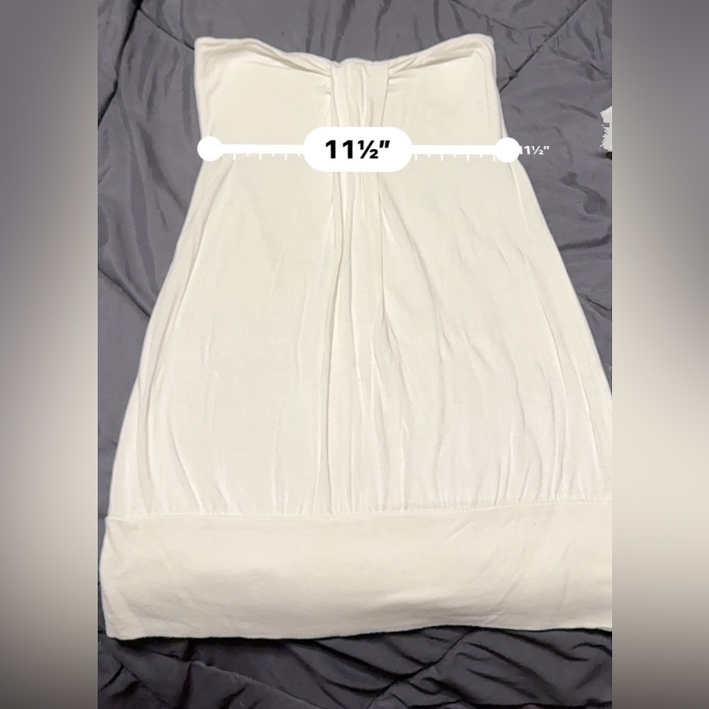 Strapless White Top